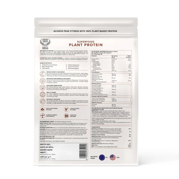 Vegan Protein - Belgian Dark Chocolate (907 Gms)