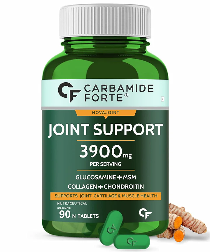 Carbamide Forte Glucosamine & Chondroitin MSM - Joint Support Supplement with Vitamins - 3900mg Per Serving – 90 Tablets