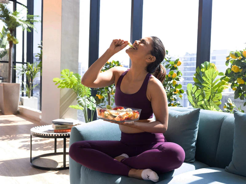Enjoying a fresh meal as part of an everyday nutrition routine