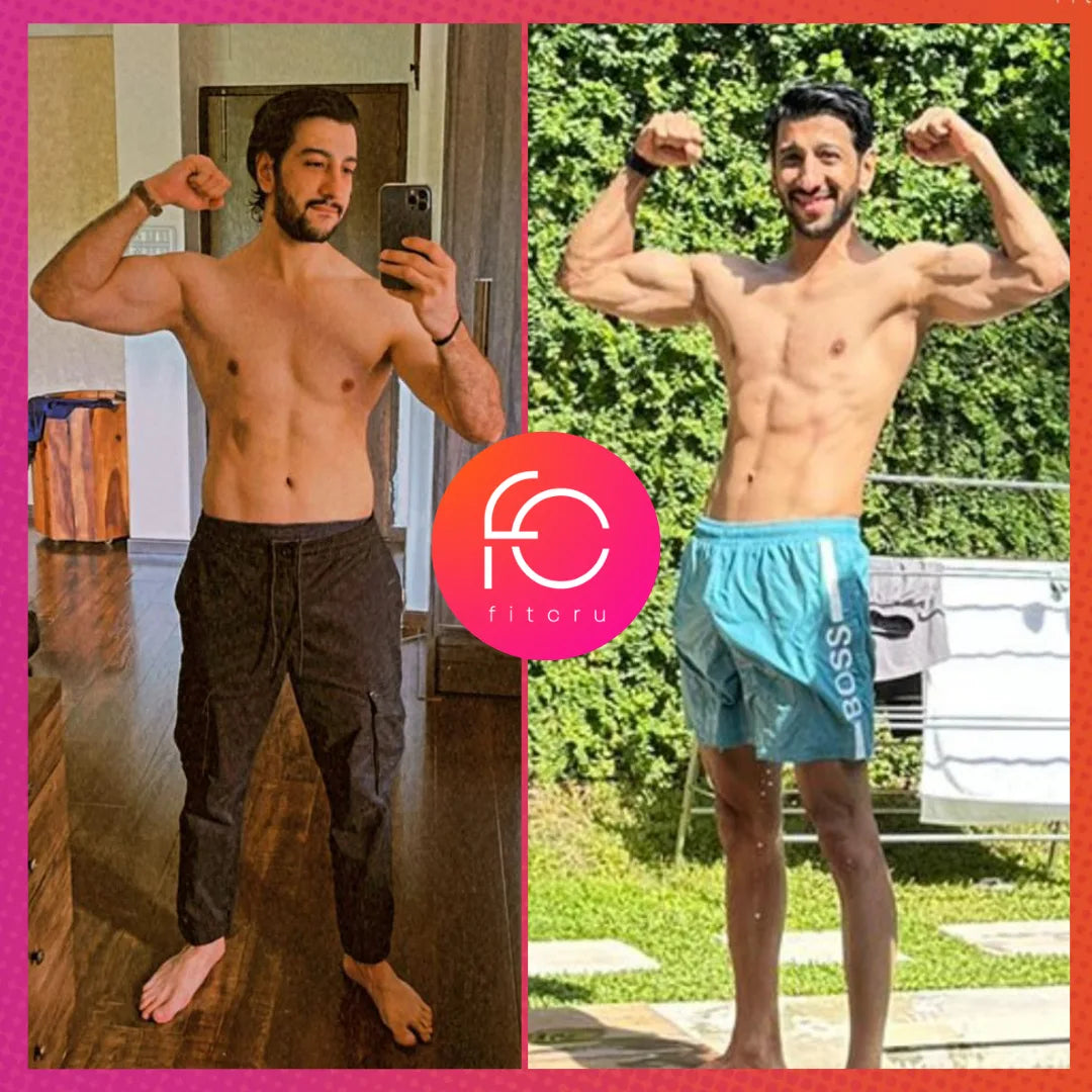Ankit Hinduja, before and after his fitcru programme